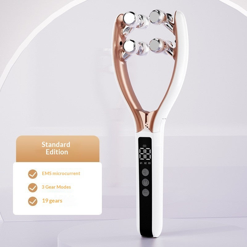 EMS Microcurrent V-Roller Face Massager – Lift & Tighten Skin
