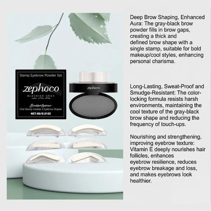 Eyebrow Powder Stamp Tint Stencil Kit Cosmetics Professional Makeup Waterproof Eye Brow Stamp Lift Eyebrow Enhancers Stencil Kit