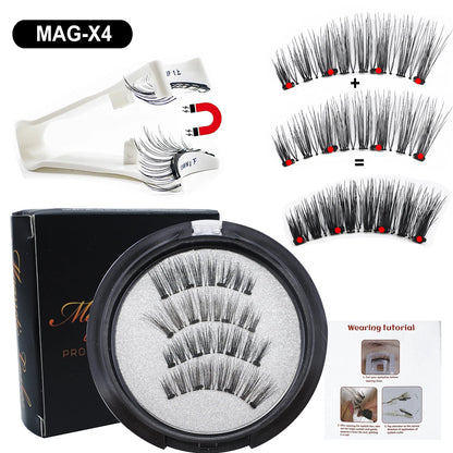 1 Pair Per Box Magnetic Lashes with Applicator Makeup Soft Reusable No Glue Needed Natural Magnetic Eyelashes Vendor