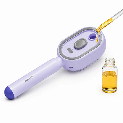 Electric Spray Massage Comb Vibrating Scalp Massager Misting Hair Care Comb, Detangling And Volumizing Comb 3 in 1 Rechargeable