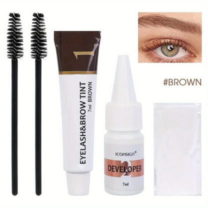 Eyelash Eyebrow Dye Tint Kit Fast Tint Brow Dye Gel Eyebrow Cream Black/Brown/Coffee Brow Enhancers Mascara Makeup Tool