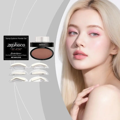 Eyebrow Powder Stamp Tint Stencil Kit Cosmetics Professional Makeup Waterproof Eye Brow Stamp Lift Eyebrow Enhancers Stencil Kit
