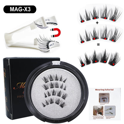 1 Pair Per Box Magnetic Lashes with Applicator Makeup Soft Reusable No Glue Needed Natural Magnetic Eyelashes Vendor