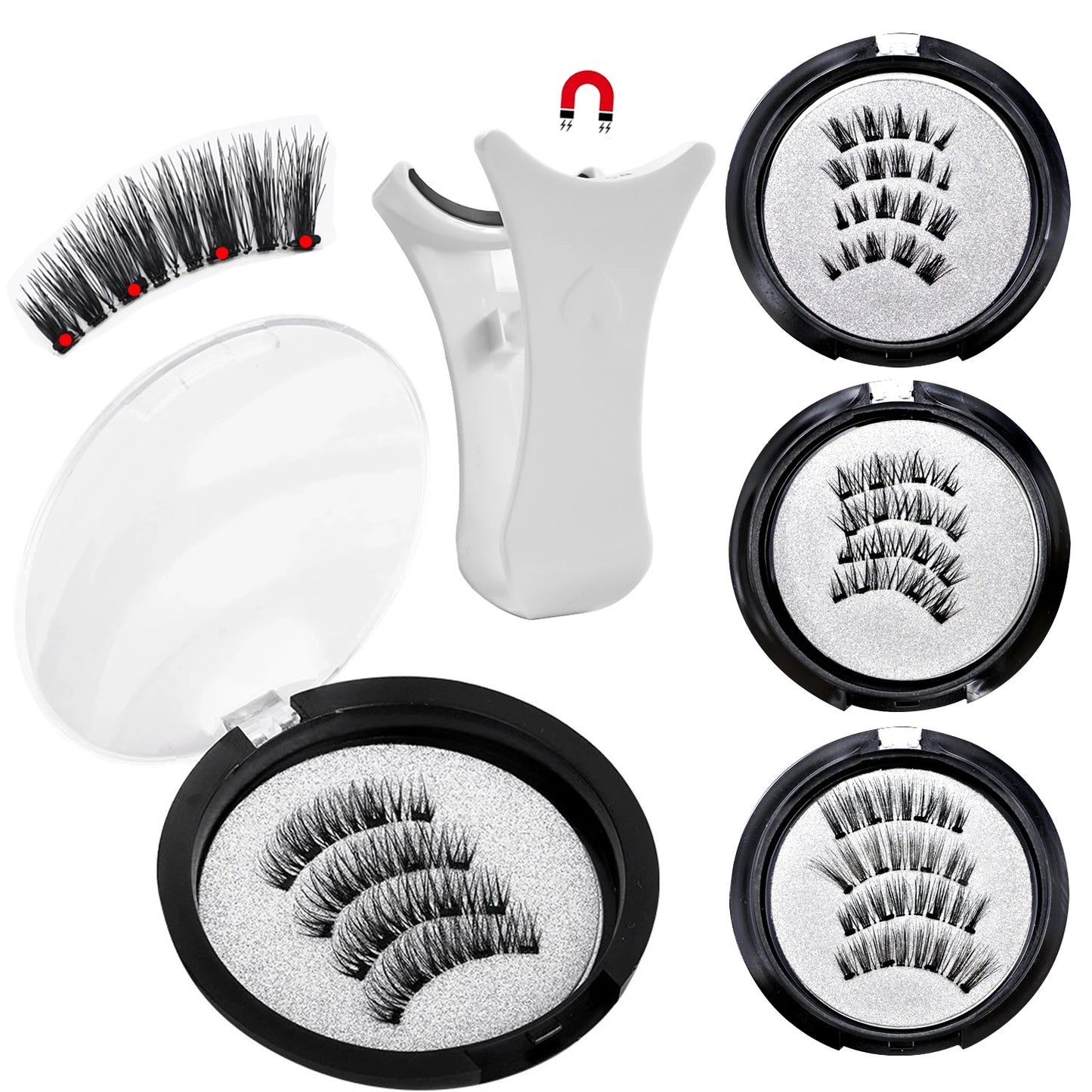 1 Pair Per Box Magnetic Lashes with Applicator Makeup Soft Reusable No Glue Needed Natural Magnetic Eyelashes Vendor