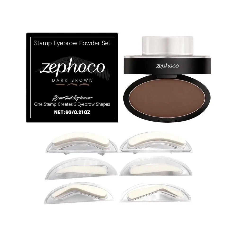 Eyebrow Powder Stamp Tint Stencil Kit Cosmetics Professional Makeup Waterproof Eye Brow Stamp Lift Eyebrow Enhancers Stencil Kit
