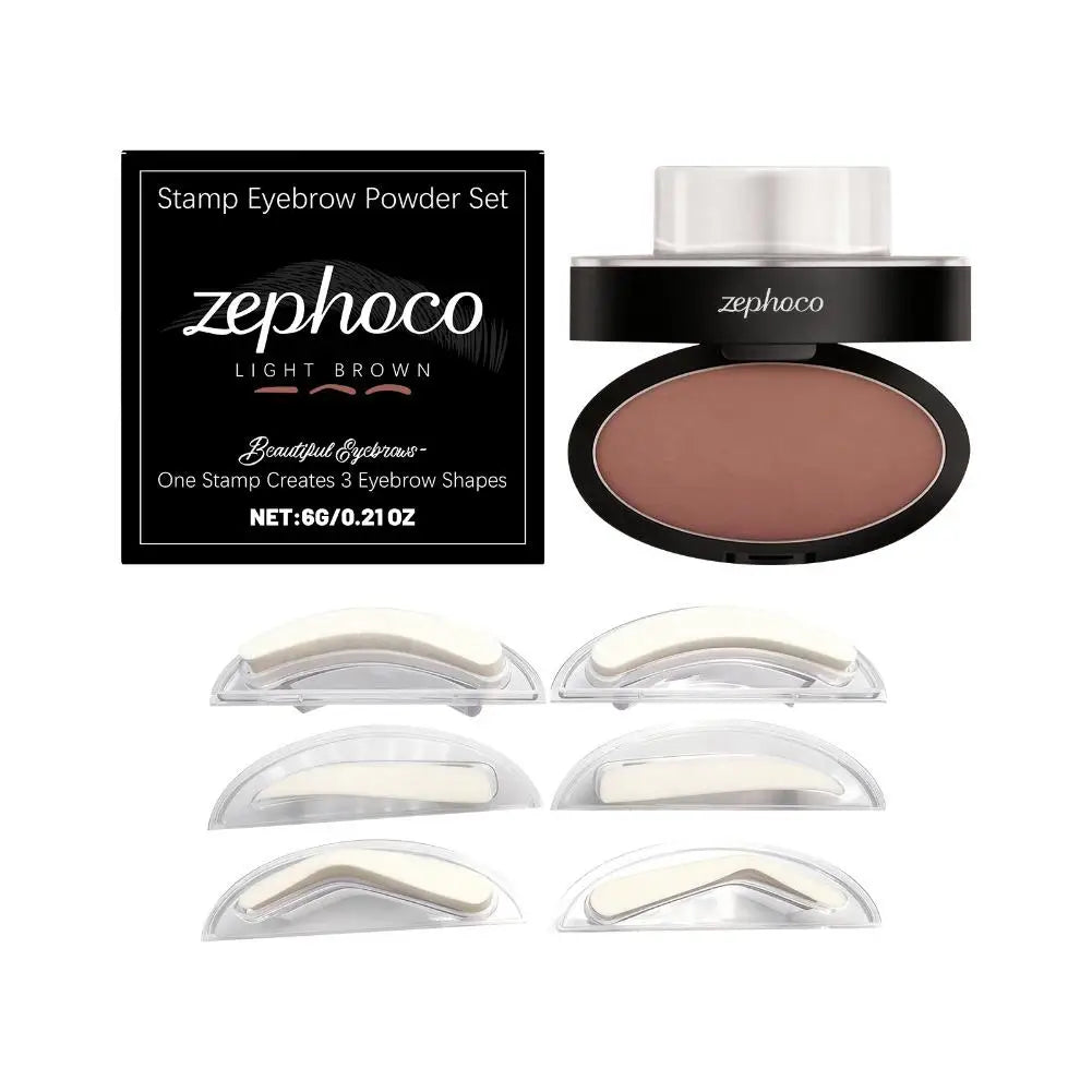 Eyebrow Powder Stamp Tint Stencil Kit Cosmetics Professional Makeup Waterproof Eye Brow Stamp Lift Eyebrow Enhancers Stencil Kit