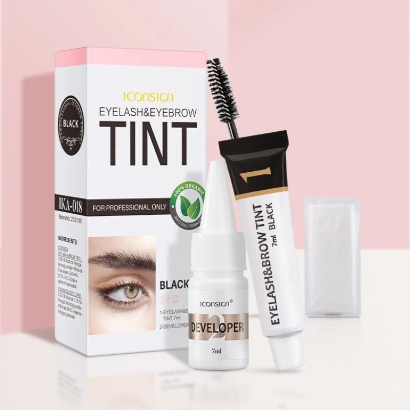 Eyelash Eyebrow Dye Tint Kit Fast Tint Brow Dye Gel Eyebrow Cream Black/Brown/Coffee Brow Enhancers Mascara Makeup Tool