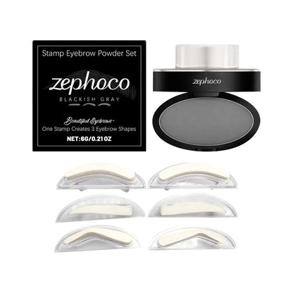 Eyebrow Powder Stamp Tint Stencil Kit Cosmetics Professional Makeup Waterproof Eye Brow Stamp Lift Eyebrow Enhancers Stencil Kit