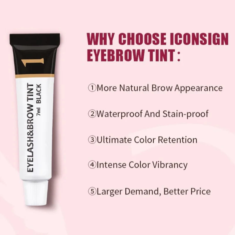 Eyelash Eyebrow Dye Tint Kit Fast Tint Brow Dye Gel Eyebrow Cream Black/Brown/Coffee Brow Enhancers Mascara Makeup Tool