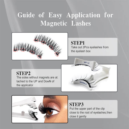 1 Pair Per Box Magnetic Lashes with Applicator Makeup Soft Reusable No Glue Needed Natural Magnetic Eyelashes Vendor