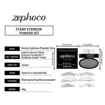 Eyebrow Powder Stamp Tint Stencil Kit Cosmetics Professional Makeup Waterproof Eye Brow Stamp Lift Eyebrow Enhancers Stencil Kit