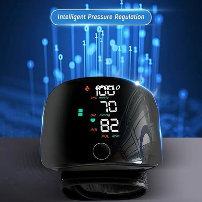 Smart Wrist Blood Pressure Monitor – Rechargeable Digital BP Meter
